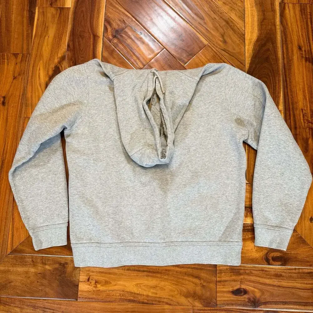 Vintage Early 2000s Nike Spellout Hoodie Grey Blue Boxy Large